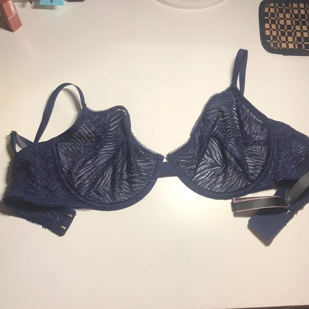 Blue Lace Underwire Bralette